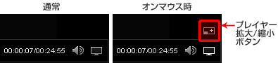 プレイヤー拡大縮小ボタン