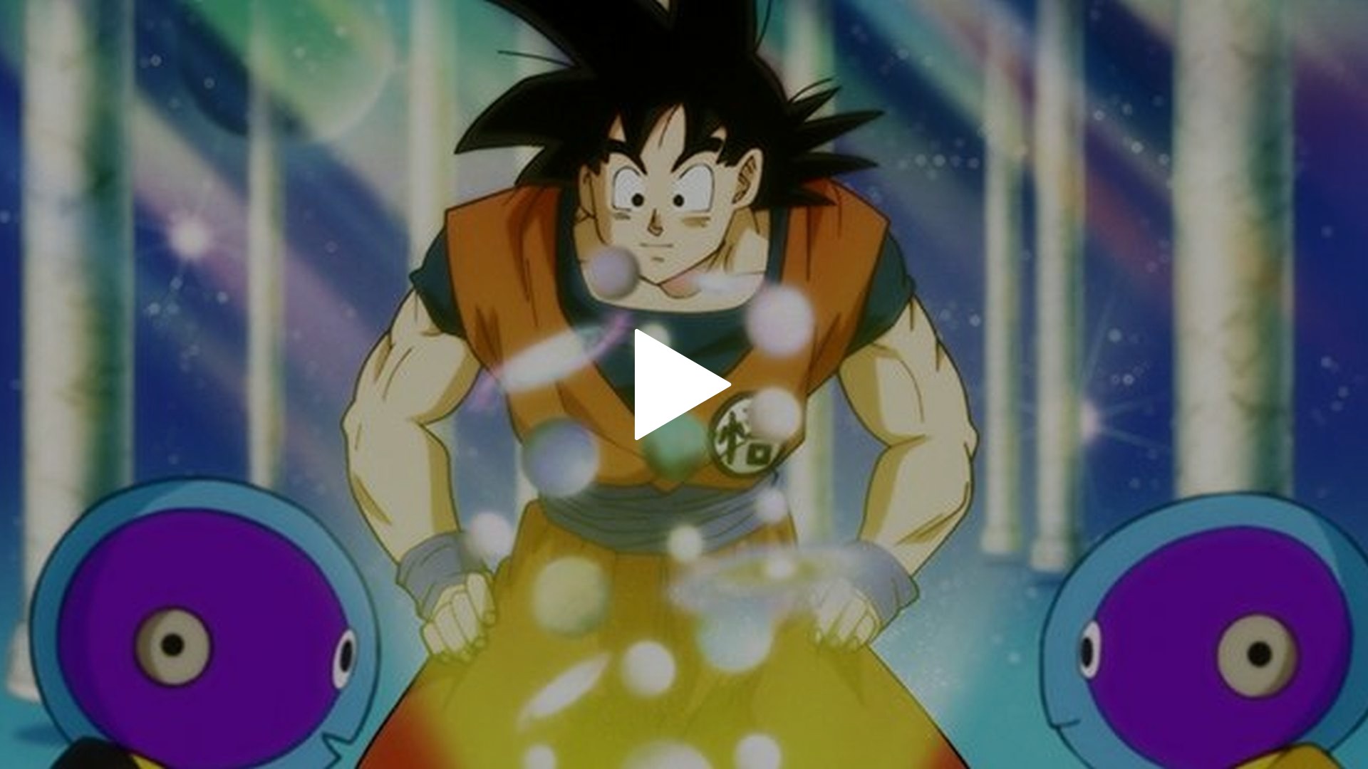 ゴロゴロする全王様 狙い打ち 「ドラゴンボール超 がんばれ全