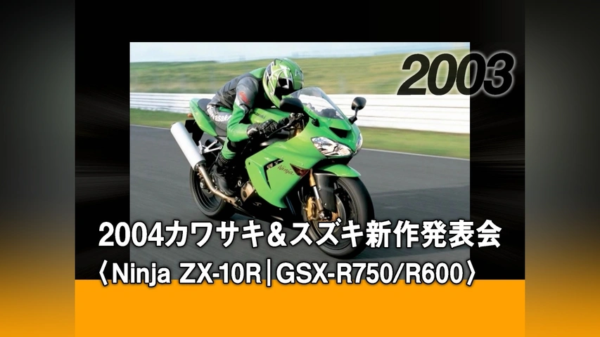 2004カワサキ＆スズキ新作発表会〈Ninja ZX－10R｜GSX－R750/R600