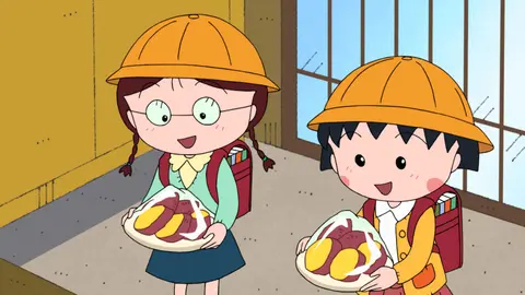 e680- ちびまる子ちゃんセル画 みんなでフランス料理を食べに行く e680- ちびまる子ちゃんセル画 みんなでフランス料理を食べに