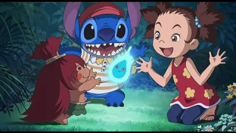 スティッチテレビ スティッチがテレビによじ登る！？--ラナからスティッチの液晶テレビ