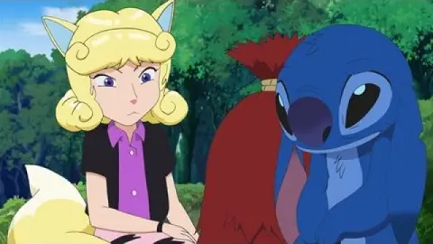 スティッチテレビ スティッチがテレビによじ登る！？--ラナから