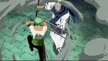 屋根に舞う斬撃！！決着ゾロVSリューマ