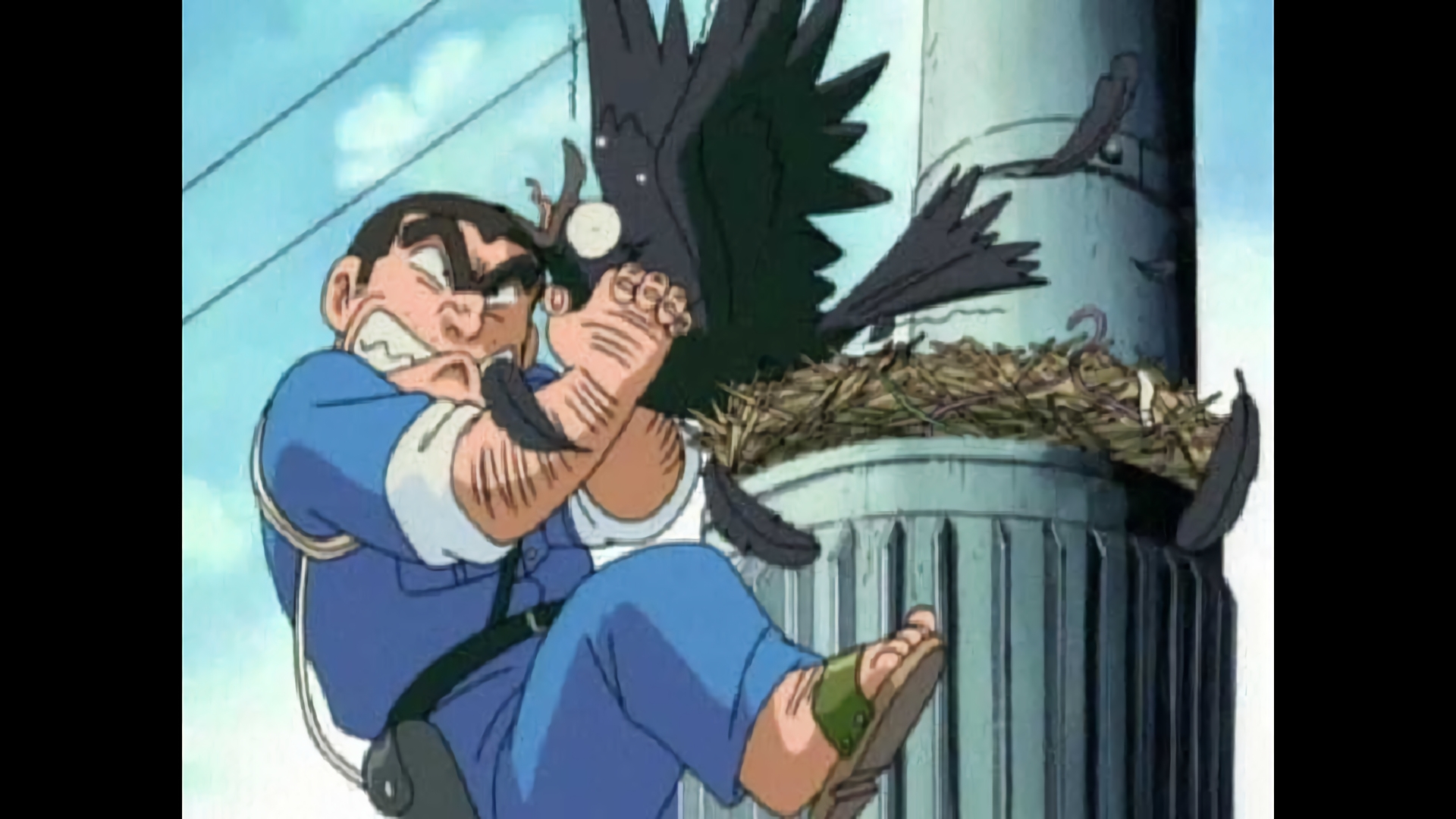 大激突！両津VSカラス