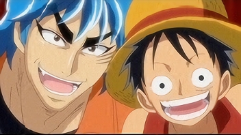 最強タッグ！奮闘、ルフィとトリコ！