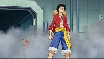 茶ひげ悲痛！ルフィ怒りの一撃