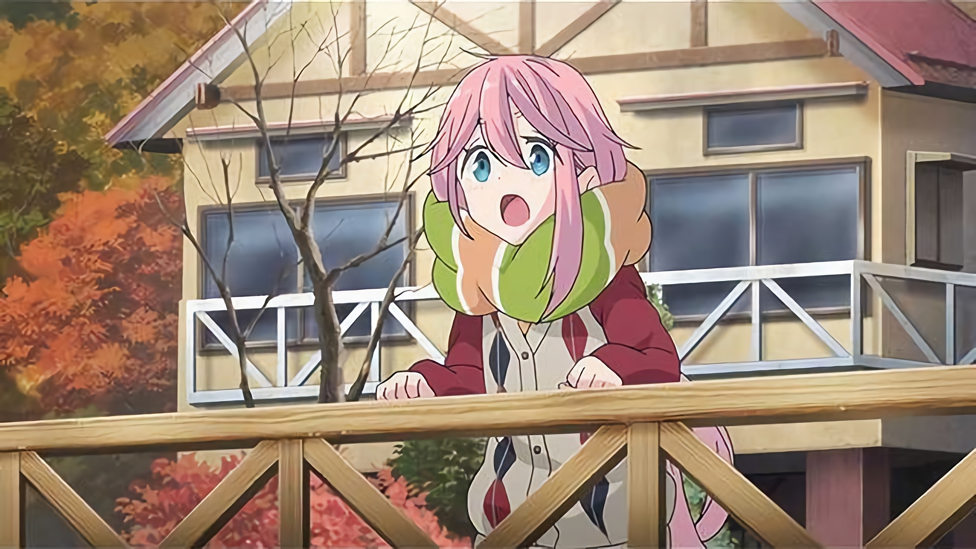 お肉と紅葉と謎の湖