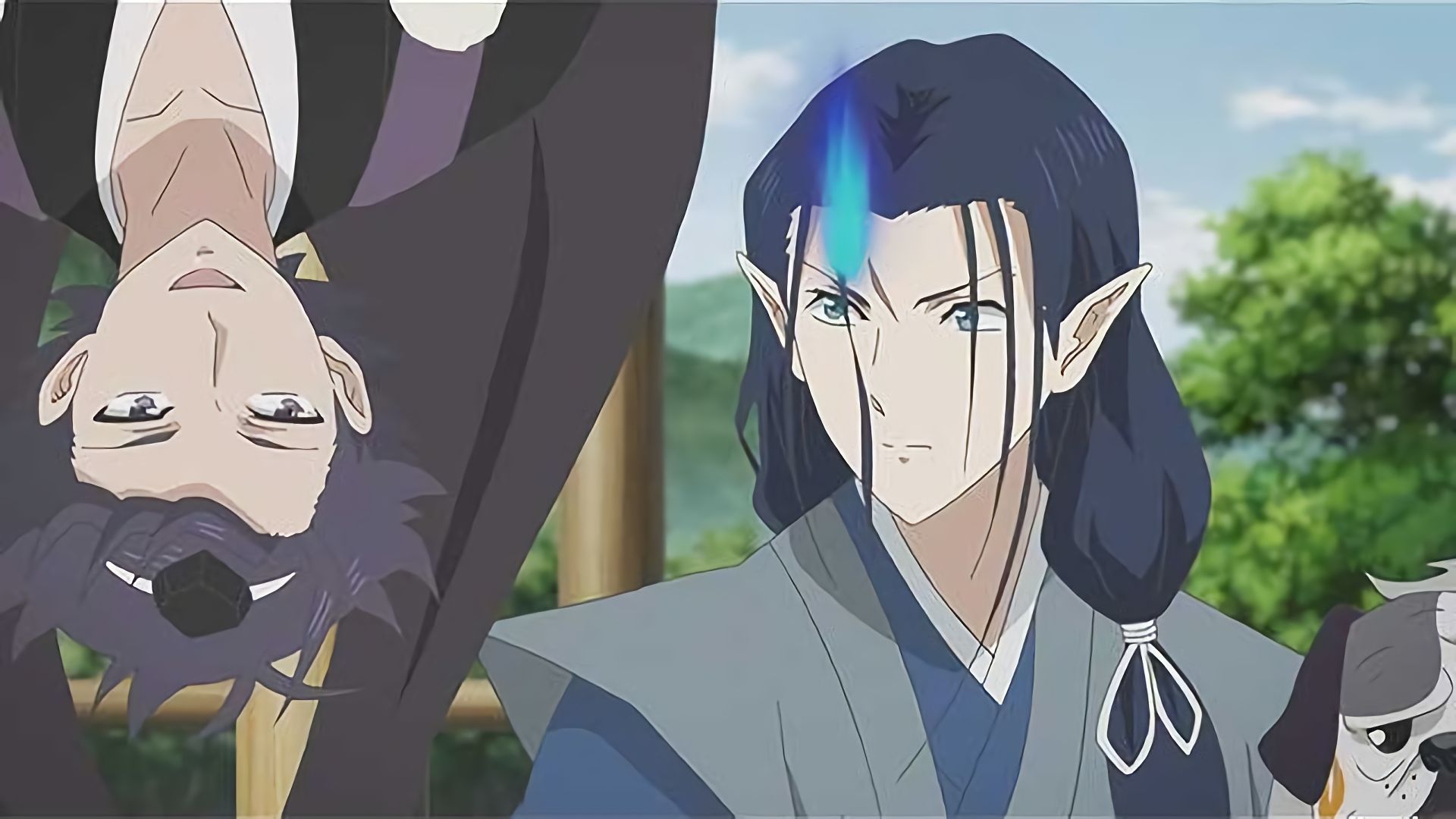 湯守の濡れ女と師匠の不知火。