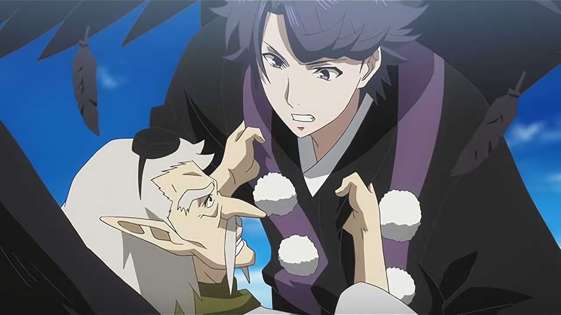 天狗の親子の大喧嘩。