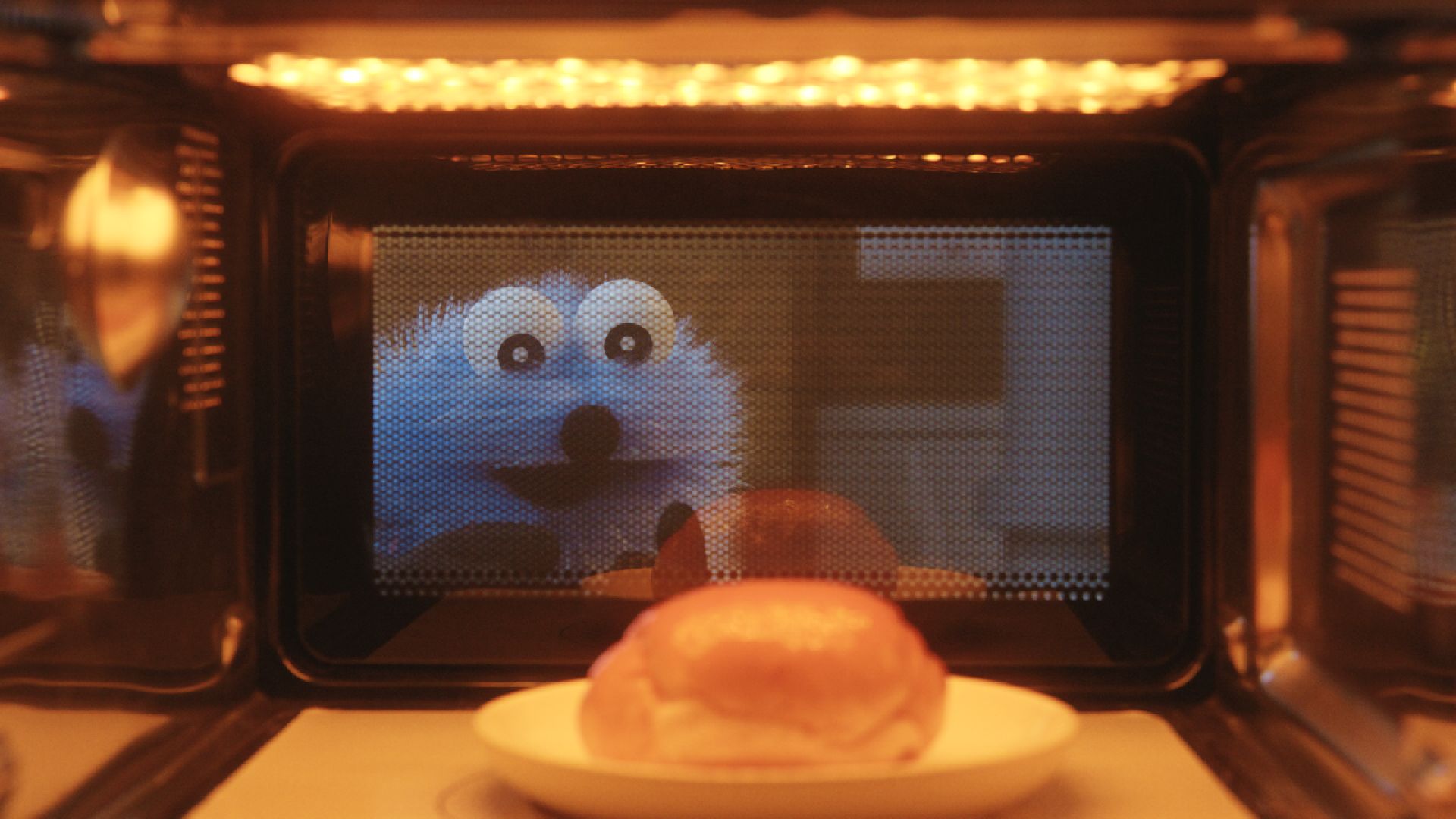 電子レンジ／雪だるま