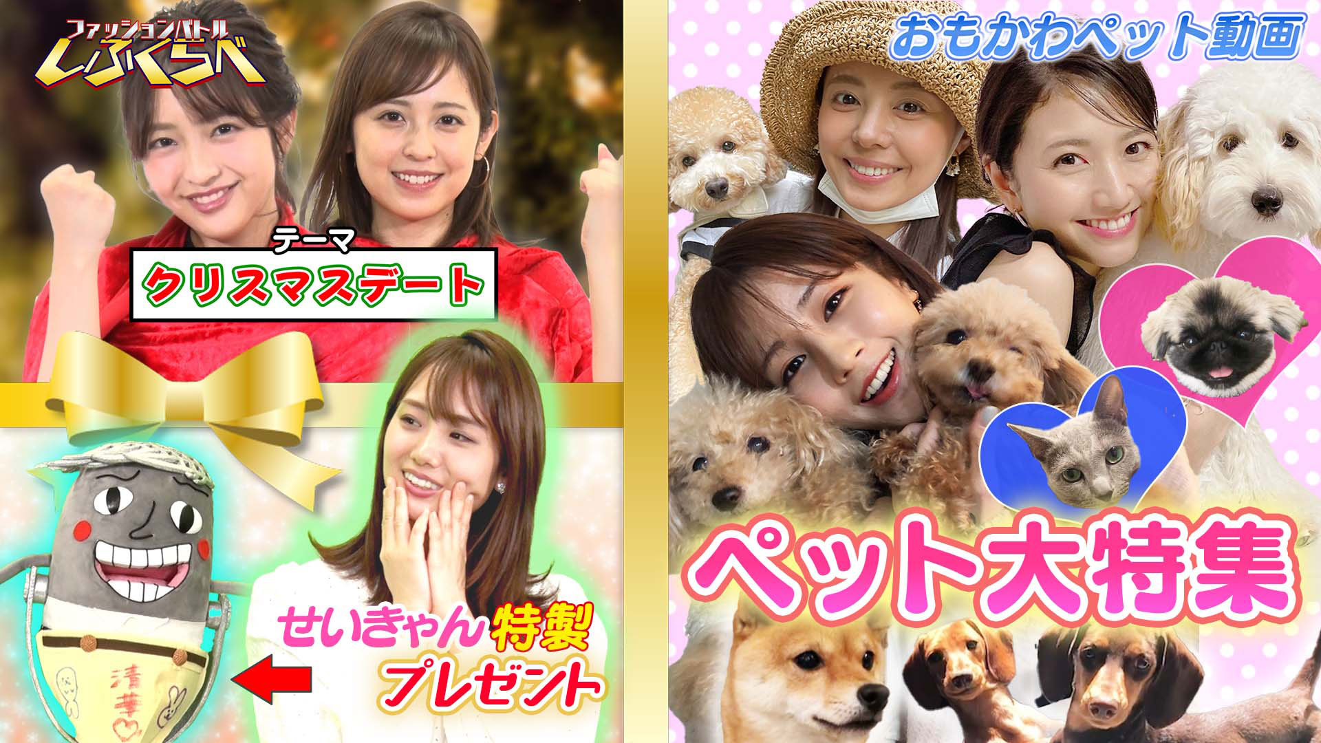アナウンサーのおもかわペット動画＆クリスマスデートコーデ2021対決！