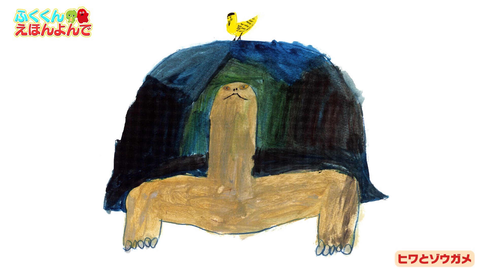 大きなカメと小鳥の物語