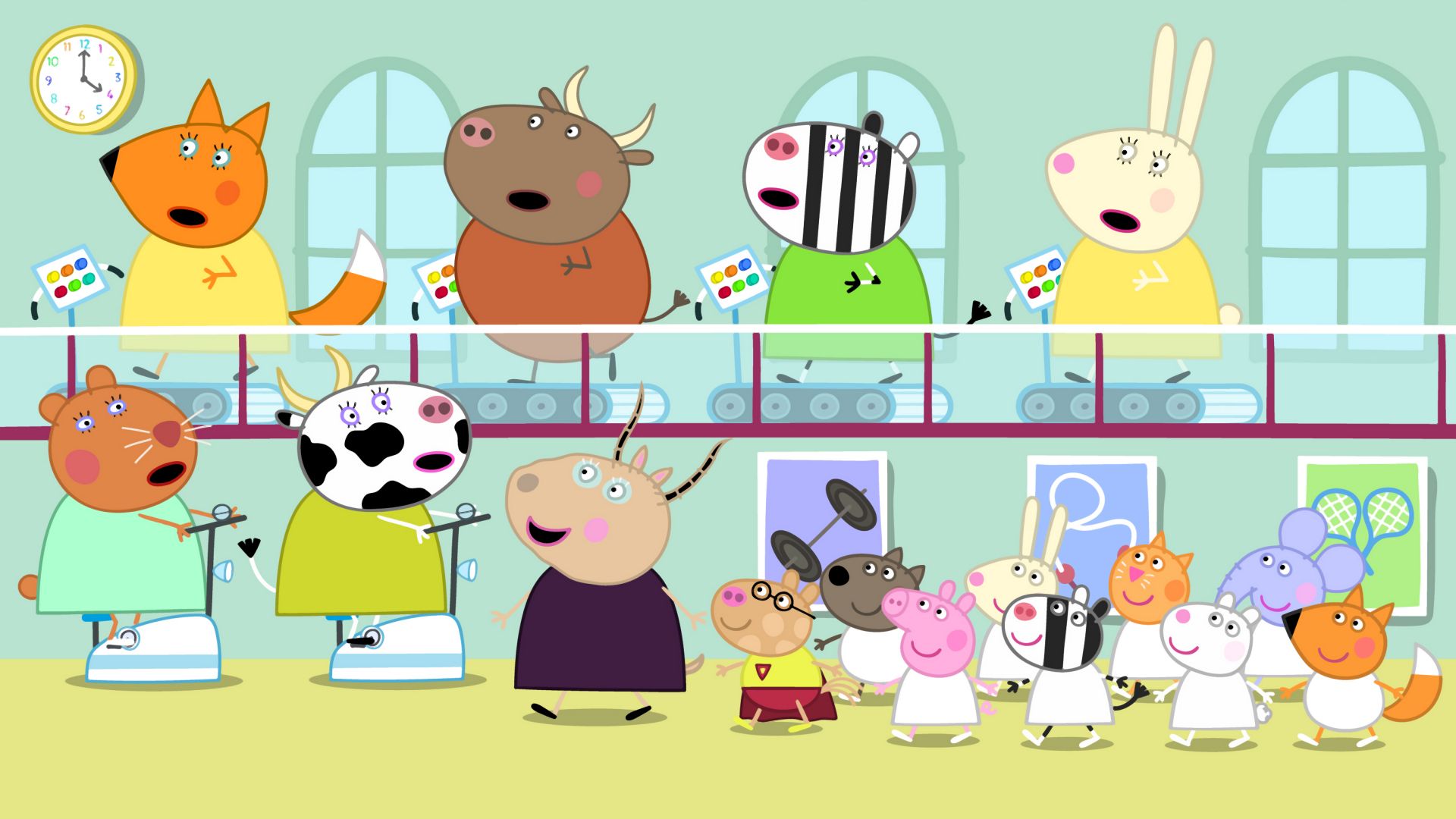 【ペッパピッグ】「フリフリ・ガラガラ・バンバン」「たいいくのクラス」／【パジャマスク】「パワーとパワーの たたかい」