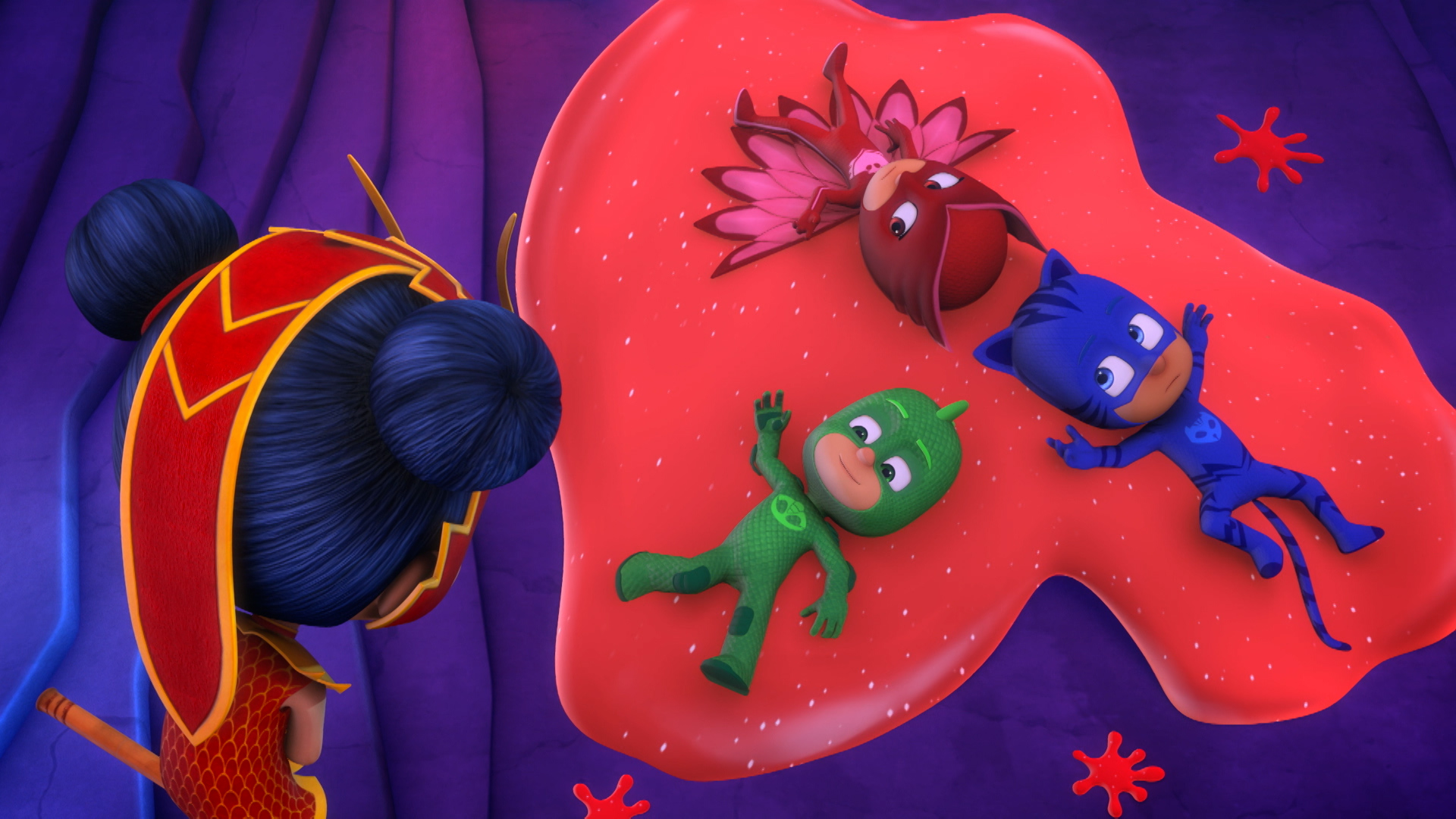 【しゅつどう！パジャマスク　PJ　Masks】 「ベタベタ・モンスター　パート２」【バービードリームハウスアドベンチャー】 「トレイの乗馬レッスン　後編」 【まついぬ】 「満月に」