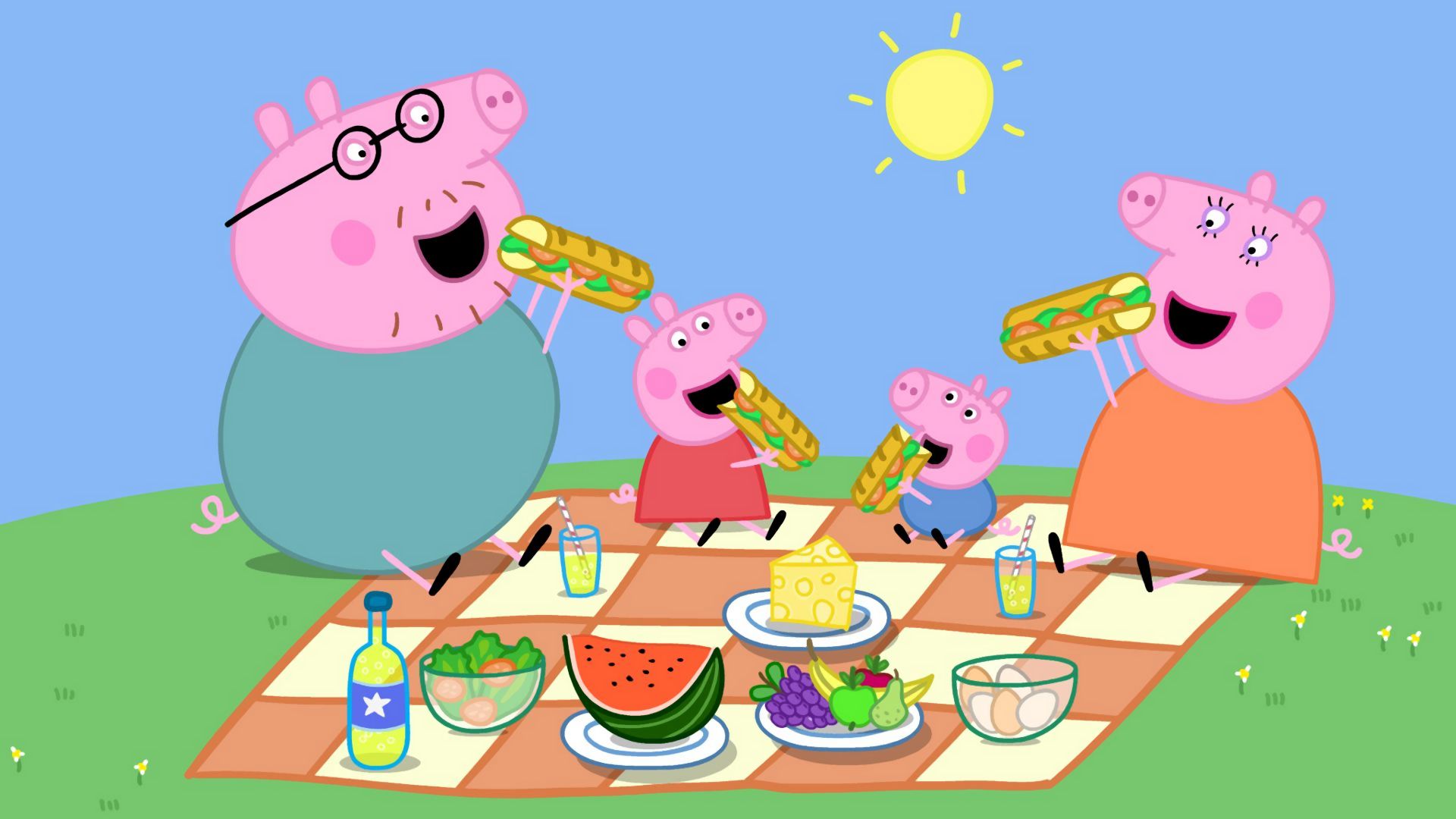 【ペッパピッグ】「ピクニック」「がっきをひこう」／【パジャマスク】「アウレットとフクロウのおきもの」