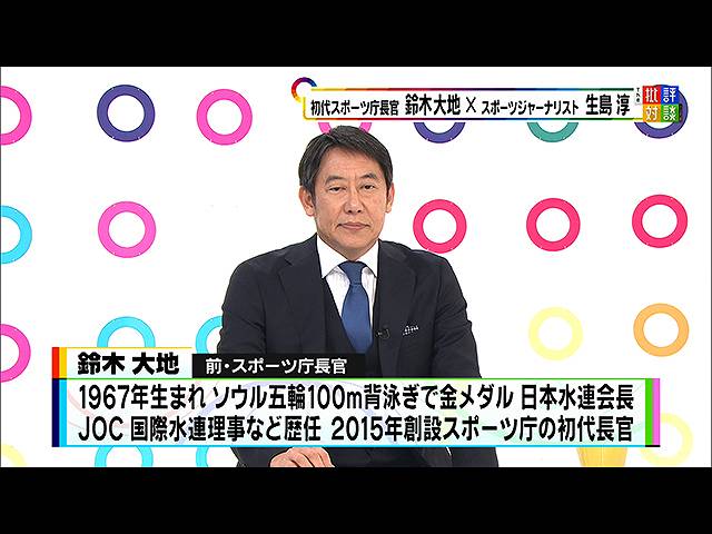 週刊フジテレビ批評 The 批評対談 初代スポーツ庁長官 5年分の自己批評 フジテレビの人気ドラマ アニメ 映画が見放題 Fod