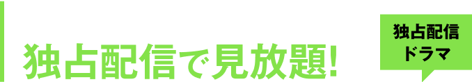 人気のオリジナルドラマが大満足で見放題！